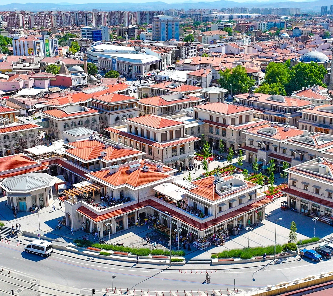 Türbeönü Çarşıları kuşbakışı